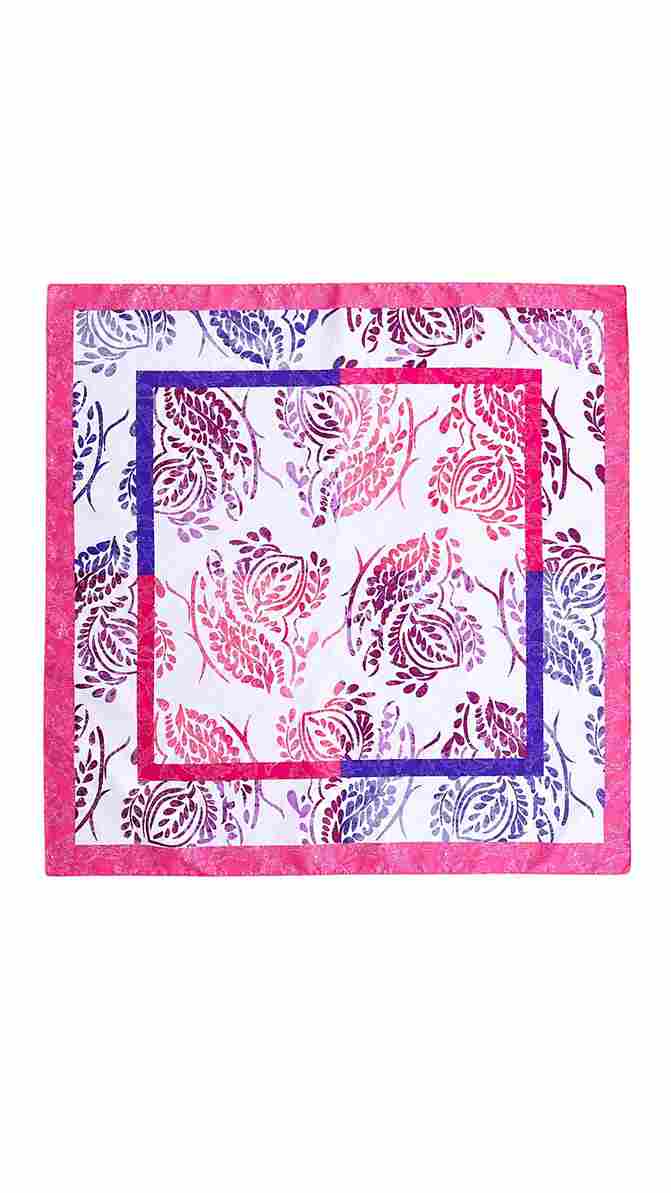 Desenli Fular Çok Renkli 70x70cm