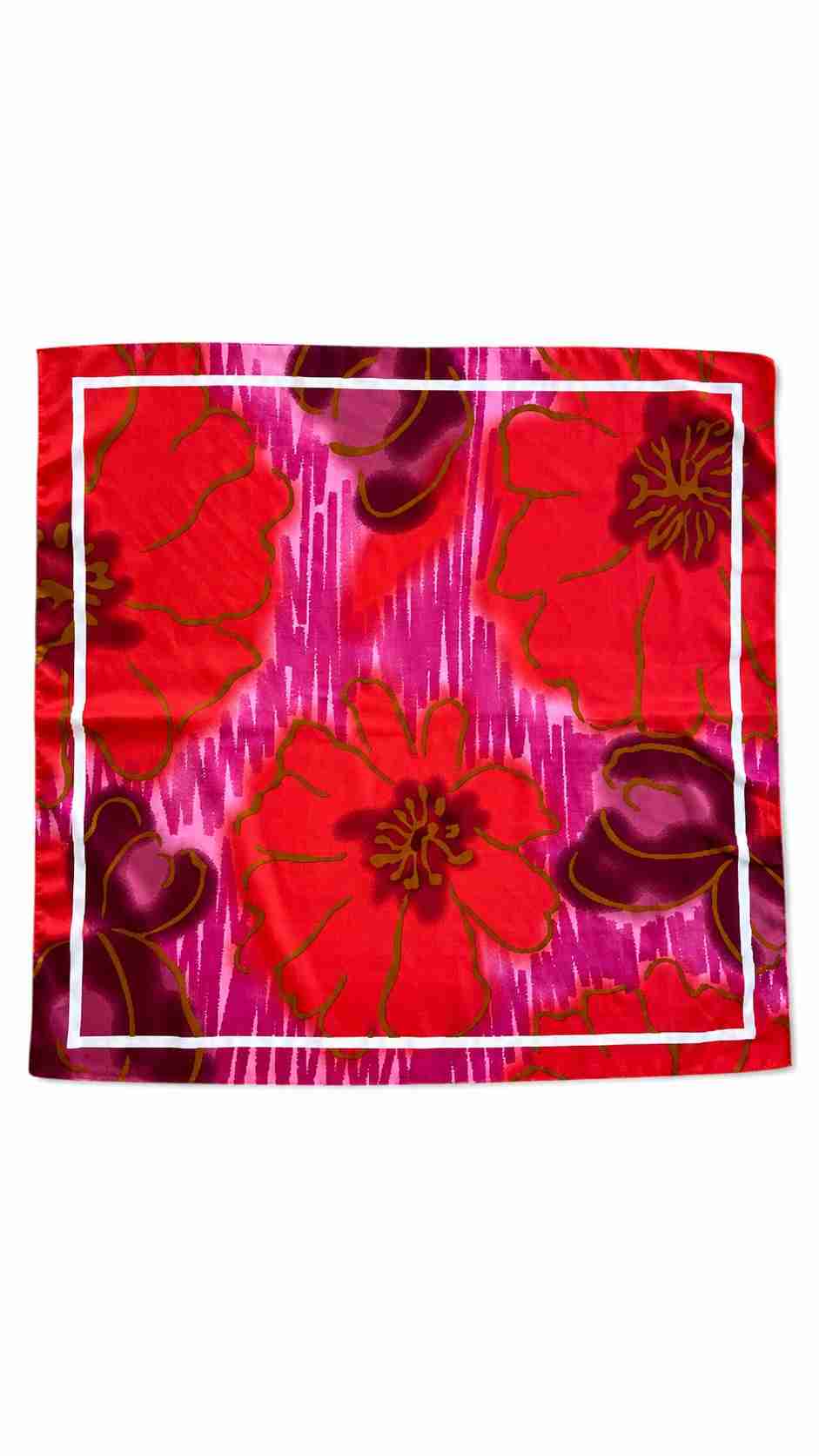 Desenli Fular Çok Renkli 70x70cm