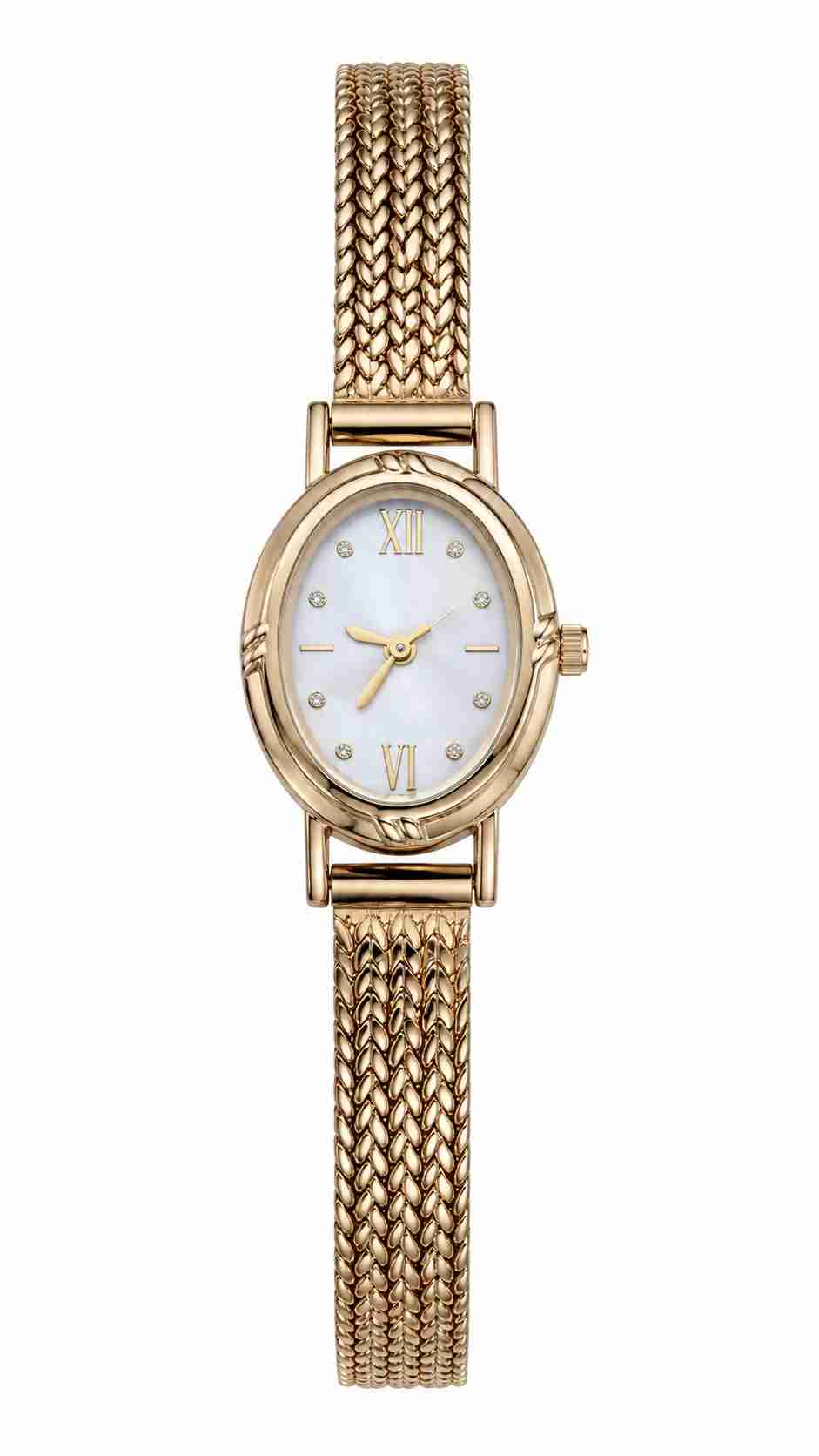 Çelik Kadın Mavi Kadranlı Saat Altın Ayarlamalı